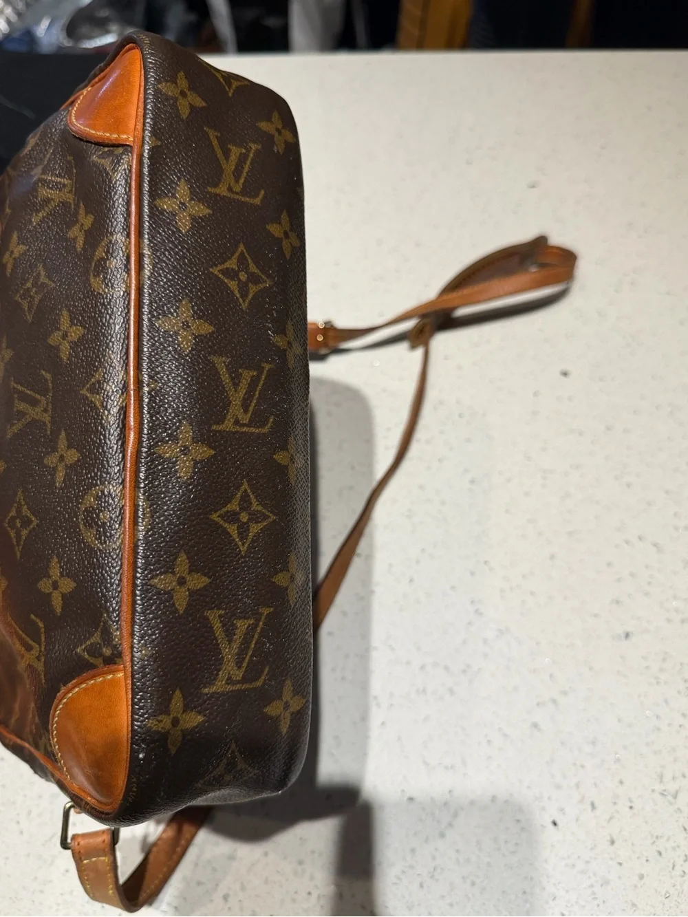 Louis Vuitton Monogram Crossbody Bag in Brown and Tan
